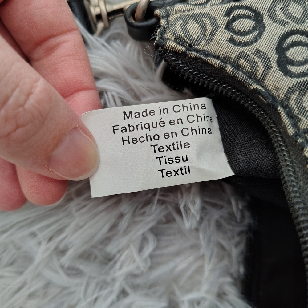 Minicci Hobo-style Patterned Canvas Logo Print Shoulder Bag - Picture 10 of 16